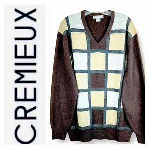 Daniel Cremieux Men's Luxury 100% Cashmere Pullover V-Neck Sweater Size XL
